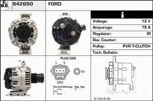 EDR 942650 - Alternator autospares.lv