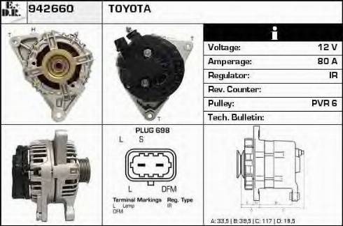 EDR 942660 - Alternator autospares.lv