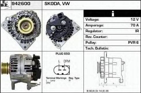 EDR 942600 - Alternator autospares.lv