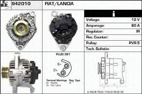 EDR 942010 - Alternator autospares.lv