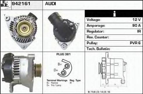 EDR 942161 - Alternator autospares.lv