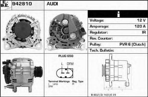 EDR 942810 - Alternator autospares.lv