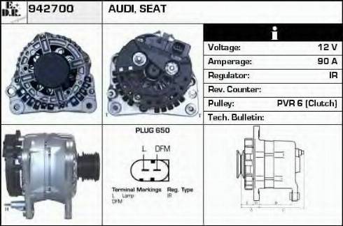 EDR 942700 - Alternator autospares.lv