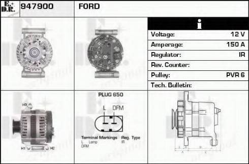 EDR 947900 - Alternator autospares.lv