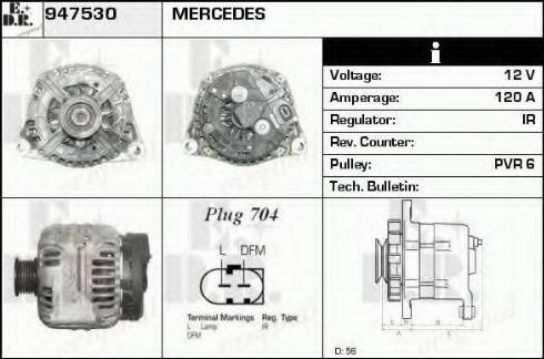 EDR 947530 - Alternator autospares.lv