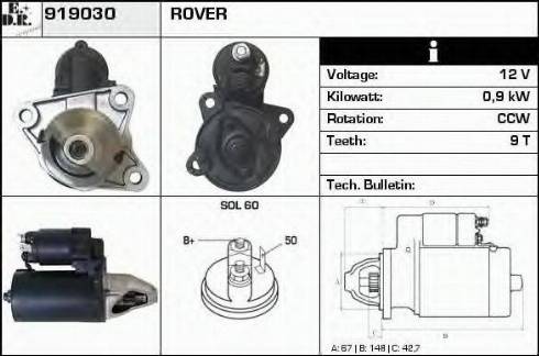 EDR 919030 - Starter autospares.lv