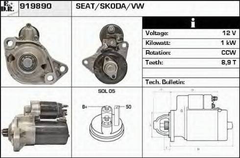 EDR 919890 - Starter autospares.lv