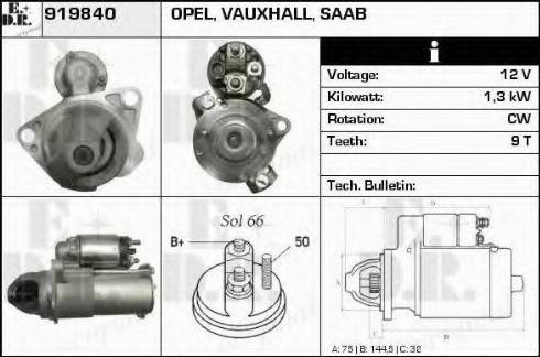 EDR 919840 - Starter autospares.lv