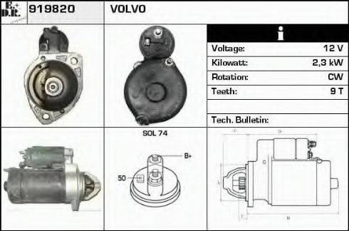 EDR 919820 - Starter autospares.lv