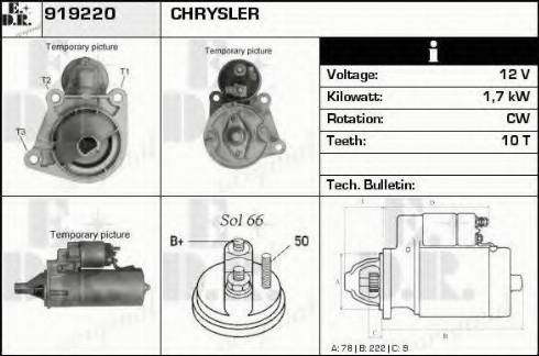 EDR 919220 - Starter autospares.lv