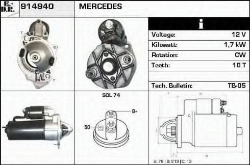 EDR 914940 - Starter autospares.lv