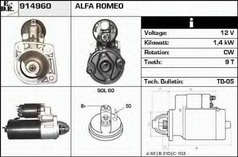 EDR 914960 - Starter autospares.lv