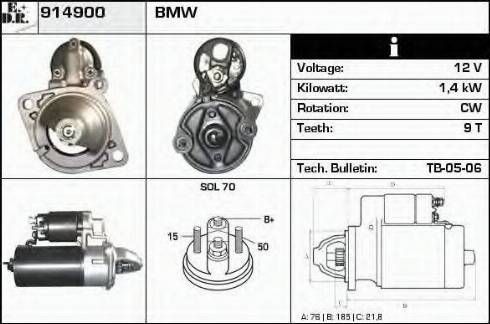 EDR 914900 - Starter autospares.lv