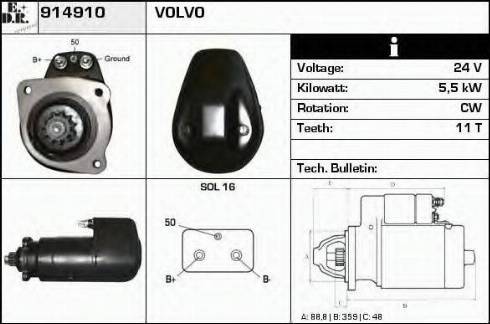 EDR 914910 - Starter autospares.lv