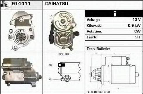 EDR 914411 - Starter autospares.lv