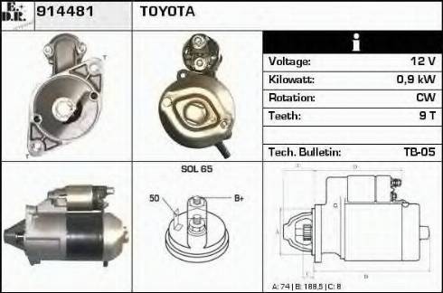 EDR 914481 - Starter autospares.lv