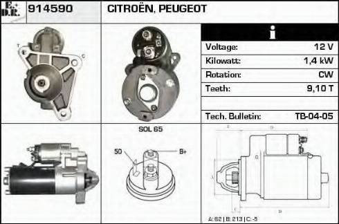 EDR 914590 - Starter autospares.lv