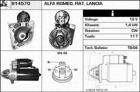 EDR 914570 - Starter autospares.lv