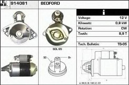 EDR 914081 - Starter autospares.lv