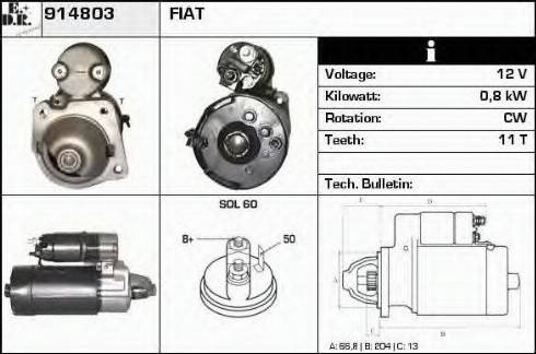 EDR 914803 - Starter autospares.lv