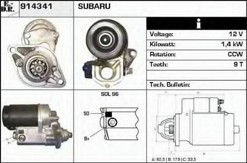 EDR 914341 - Starter autospares.lv