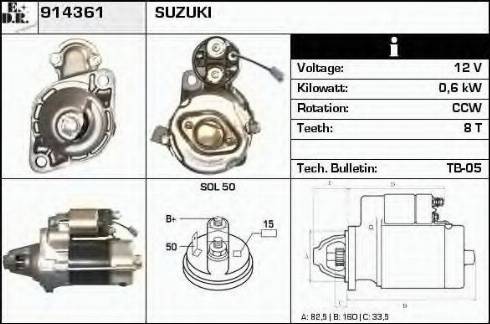 EDR 914361 - Starter autospares.lv