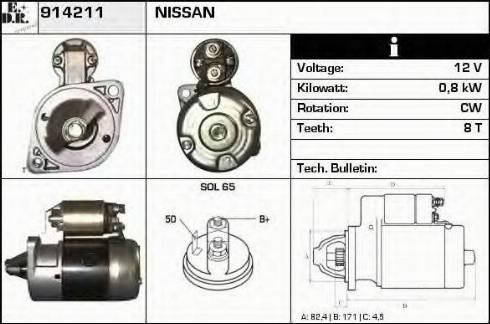 EDR 914211 - Starter autospares.lv