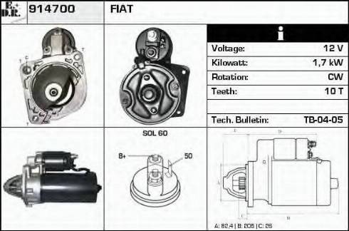 EDR 914700 - Starter autospares.lv