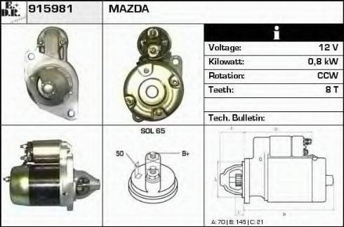 EDR 915981 - Starter autospares.lv