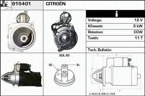 EDR 915401 - Starter autospares.lv