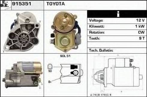 EDR 915351 - Starter autospares.lv