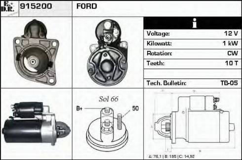 EDR 915200 - Starter autospares.lv