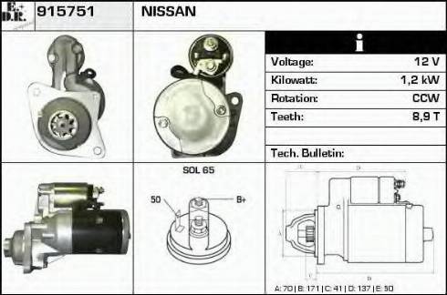 EDR 915751 - Starter autospares.lv