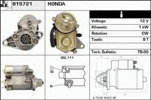 EDR 915721 - Starter autospares.lv