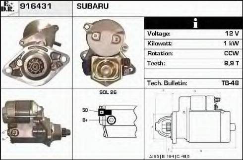 EDR 916431 - Starter autospares.lv