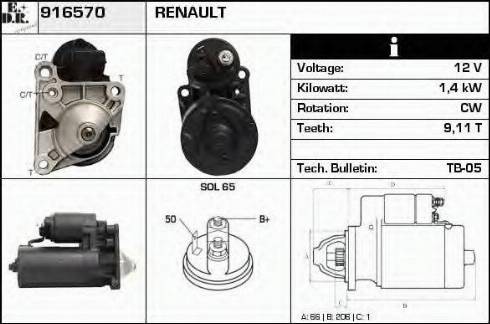 EDR 916570 - Starter autospares.lv