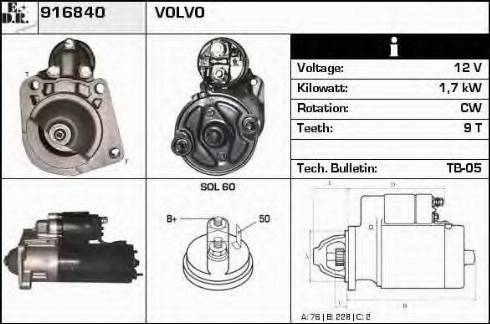 EDR 916840 - Starter autospares.lv