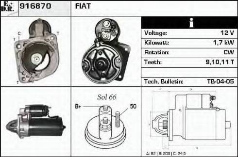 EDR 916870 - Starter autospares.lv