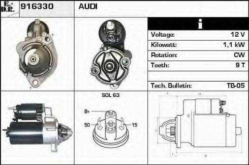 EDR 916330 - Starter autospares.lv