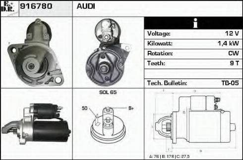 EDR 916780 - Starter autospares.lv