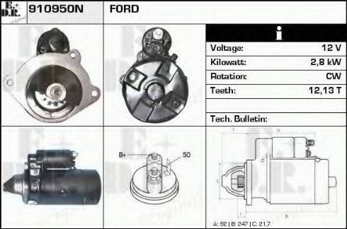 EDR 910950N - Starter autospares.lv