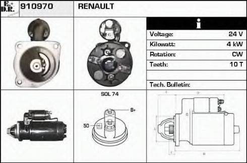 EDR 910970 - Starter autospares.lv