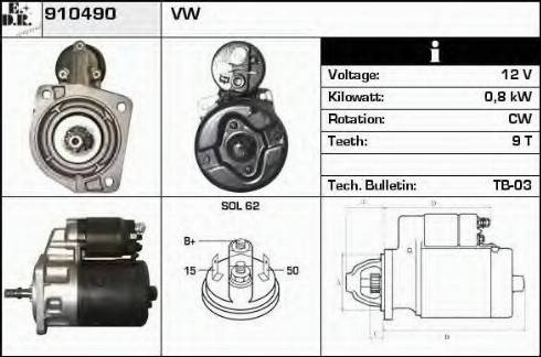 EDR 910490 - Starter autospares.lv