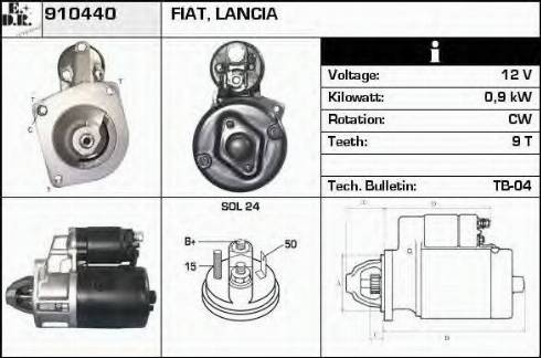 EDR 910440 - Starter autospares.lv