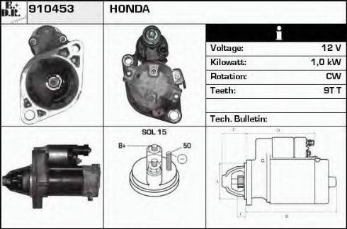 EDR 910453 - Starter autospares.lv