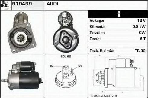 EDR 910460 - Starter autospares.lv