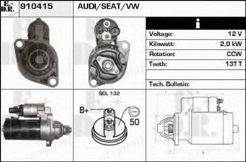 EDR 910415 - Starter autospares.lv