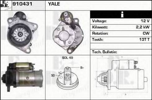 EDR 910431 - Starter autospares.lv