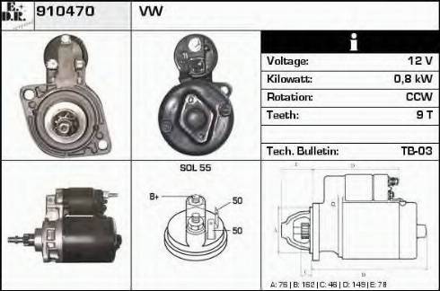 EDR 910470 - Starter autospares.lv