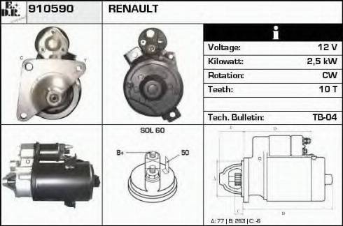 EDR 910590 - Starter autospares.lv